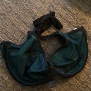 Freya bikini top 38h halter top black and teal